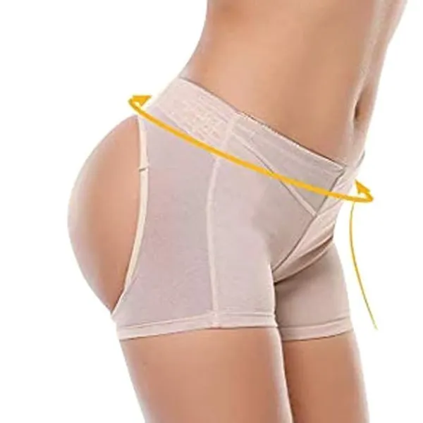 Women'S_Mesh_Hip_Lift_Shapewear_|_Butt_Lifter_Panties_|_High_Waist_Body_Shaper_Shorts_For_Tummy_Control_And_Curve_Enhancement_|_Plus_Size_Shapewear_(Beige)