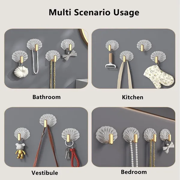 Premium_Shell_Wall_Hook_Stickers_|_Damage-Free_Strong_Adhesive_Hooks_For_Bathroom,_Kitchen_And_Home_Storage_|_Decorative_Clothing_Rack_Hooks_(Pack_Of_4)