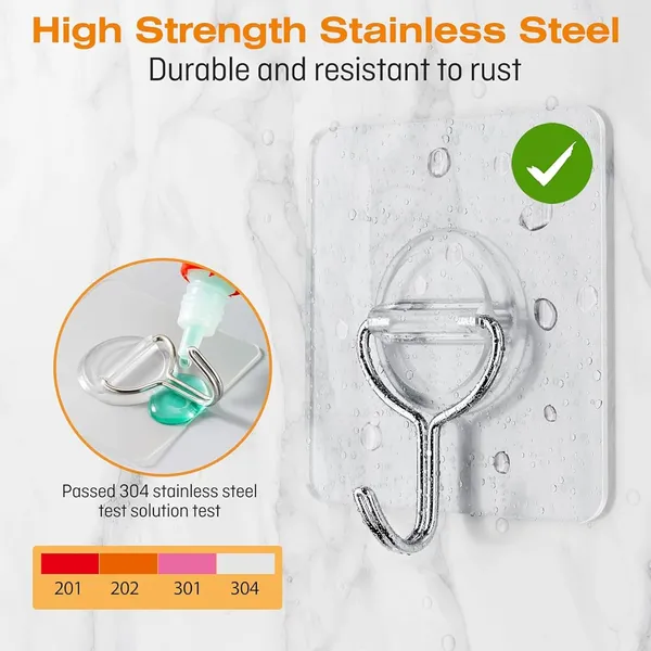 50_Pcs_Heavy_Duty_Self_Adhesive_Wall_Hooks_For_Hanging,_Stainless_Steel_Wall_Hooks_Sticker_For_Kitchen_Bathroom_And_Home_Use,_Transparent_Nail_Free_Sticky_Wall_Hook_Without_Drilling_(50)
