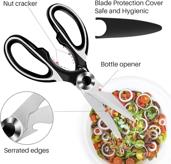 Multi_Purpose_Kitchen_Scissors_Stainless_Steel_Heavy_Duty_Kitchen_Shears_For_Meat_Chicken_Fish_Vegetables_Herbs_Food_Scissor_With_Bottle_Opener_Detachable_Blade_Kitchen_Tool