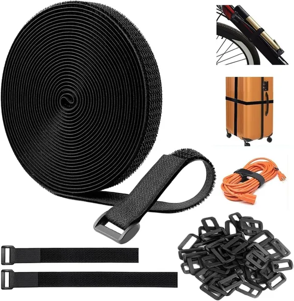 Hook_And_Loop_Straps_With_25_Buckles,_Adjustable_Velcro_Ties_For_Cable_Cord_And_Wire_Organizer,_Multipurpose_Hook_And_Loop_Securing_Fastener_Ties,_Free_Cut_Length,_Reusable_Cinch_Strap(5M_X_1In)