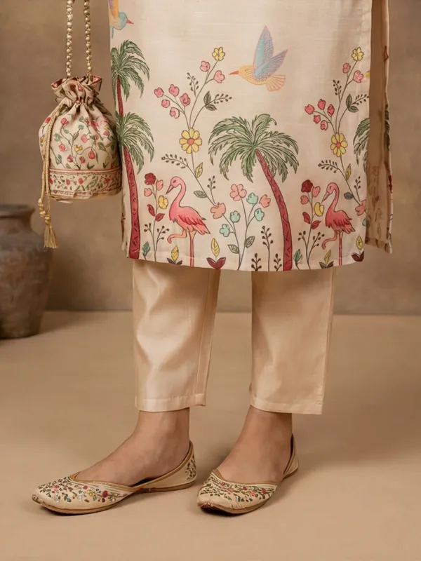 New_Embroidered_Beads_Work_Viscose_Assam_Silk_Kurta_Set