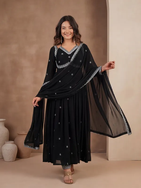 Women_Embroidery_Coding_Work_With_Show_Button_Rayon_Kurta_Set