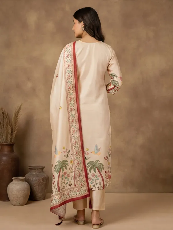 New_Embroidered_Beads_Work_Viscose_Assam_Silk_Kurta_Set