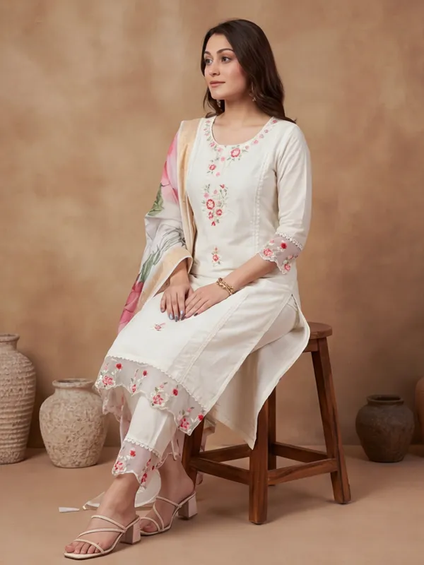 New_Embroidered_Work_Chanderi_Kurta_Set