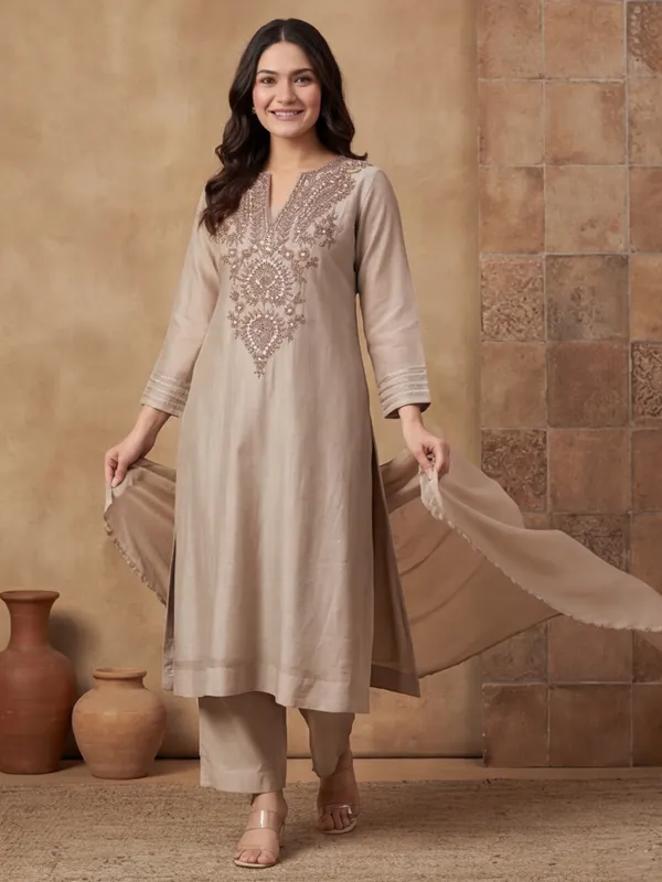 Heavy_Embroidered_Coding_Work_And_Flared_Muslin_Cotton_Kurta_Set
