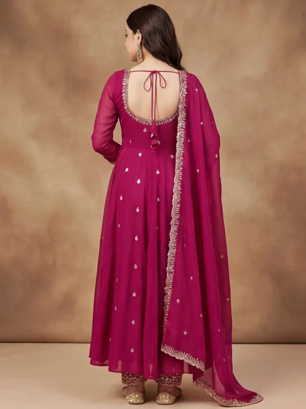 New_Embroidered_Work_&_Printed_Georgette_Kurta_Set