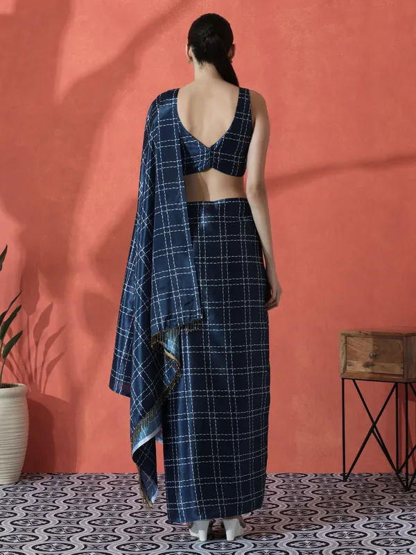 Pre-Draped_Ready_to_Wear_Chinnon_Fabric_Digital_Printed_Saree_With_Unstiched_Blouse