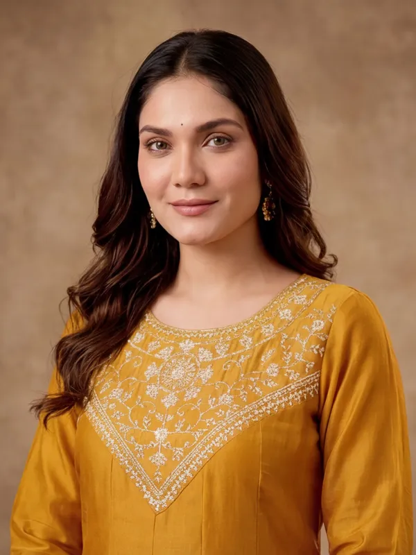 Women_Embroidered_Vichitra_Silk_Flared_kurta_set