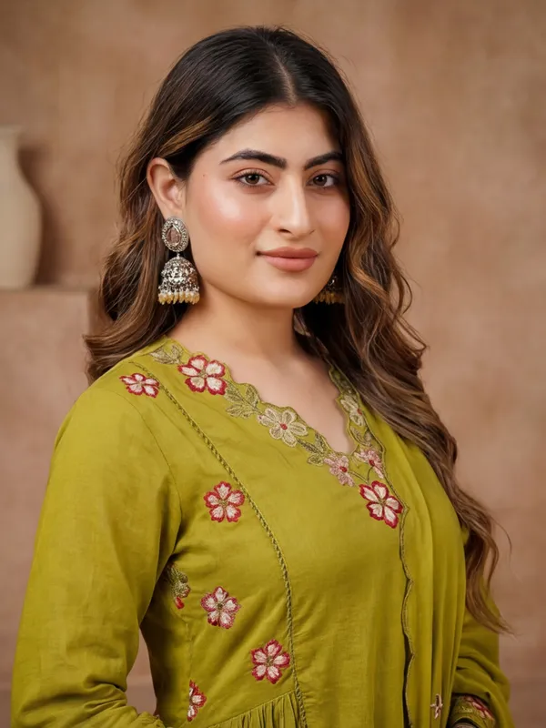 New_Embroidered_Work_Chanderi_Silk_Kurta_Set