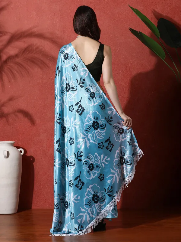 Pre-Draped_Ready_to_Wear_Chinnon_Fabric_Digital_Printed_Saree_With_Unstiched_Blouse