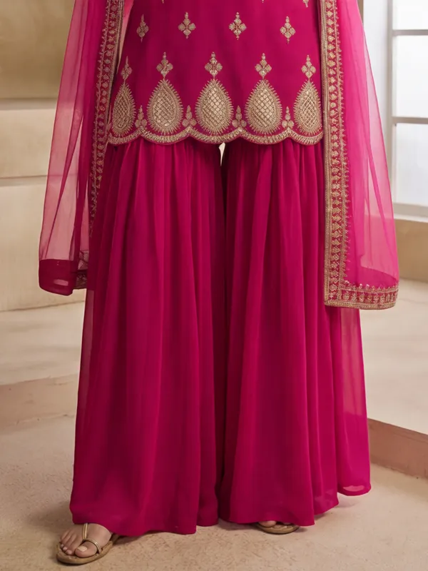 New_Embroidered_Work_&_Printed_Georgette_Kurta_Set