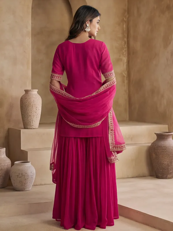 New_Embroidered_Work_&_Printed_Georgette_Kurta_Set