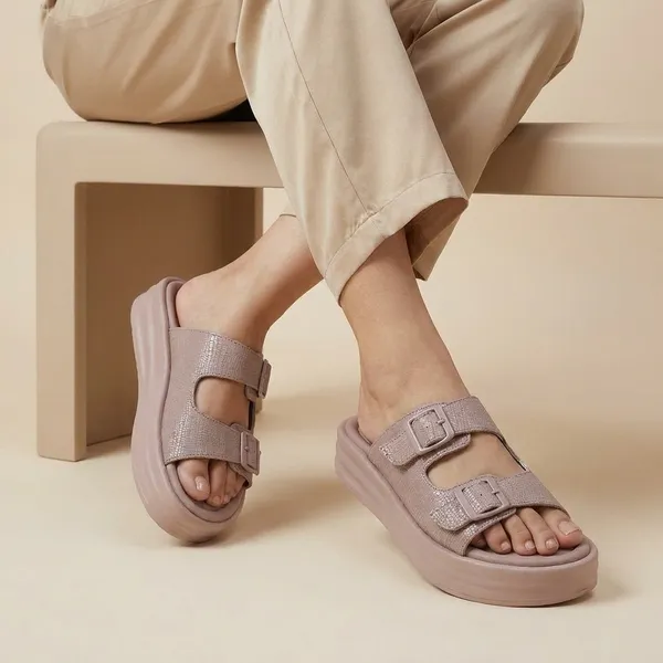 Designer_Womens_Slip-On_Sandals_With_Dual_Buckle_Straps