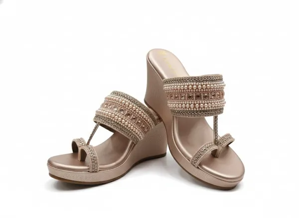 Womens_Embellished_Wedge_Sandals_-_Rose_Gold