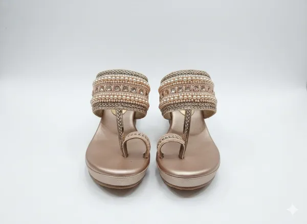 Womens_Embellished_Wedge_Sandals_-_Rose_Gold