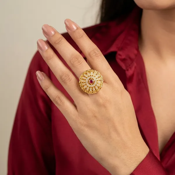 Golden_Alloy_Floral_Ring_For_Women