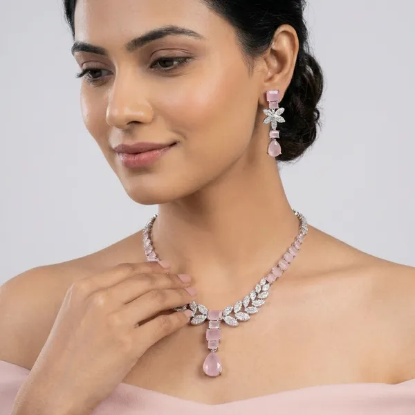 Silver_Alloy_Statement_Necklace_Set_For_Women