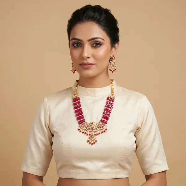 Pink_And_Golden_Alloy_Traditional_Necklace_Set_For_Women