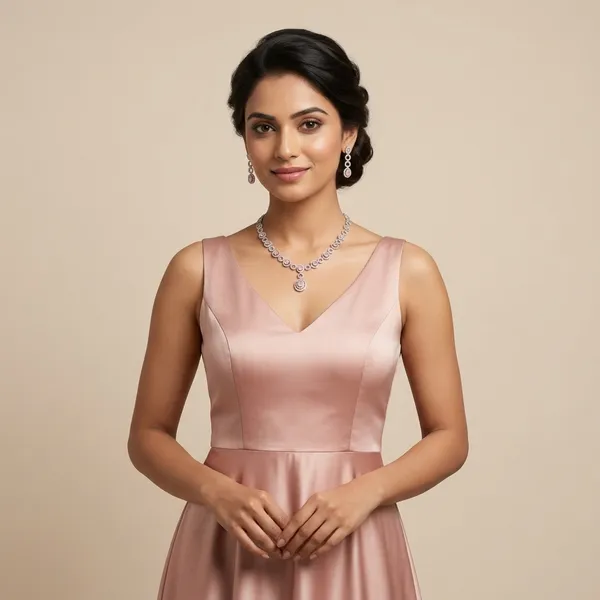 Pink_And_Silver_Alloy_Circle_Necklace_Set_For_Women