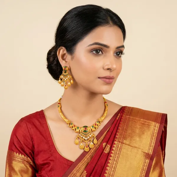 Golden_Alloy_Traditional_Necklace_Set_For_Women
