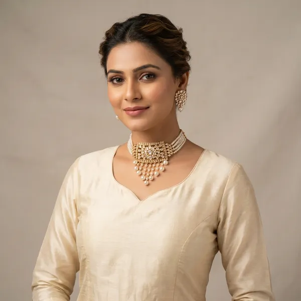 Off_White_And_Golden_Alloy_Pearl_Choker_Set_For_Women