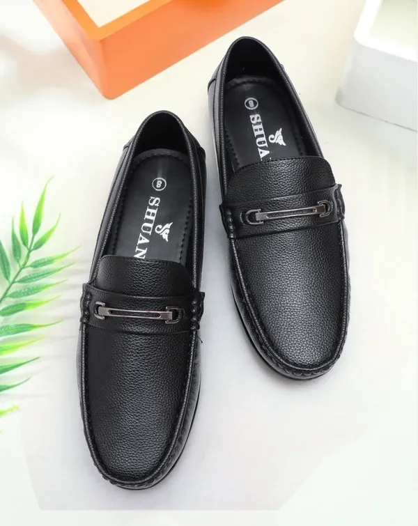 Black_Synthetic_Leather_Loafers_Loafers_For_Men