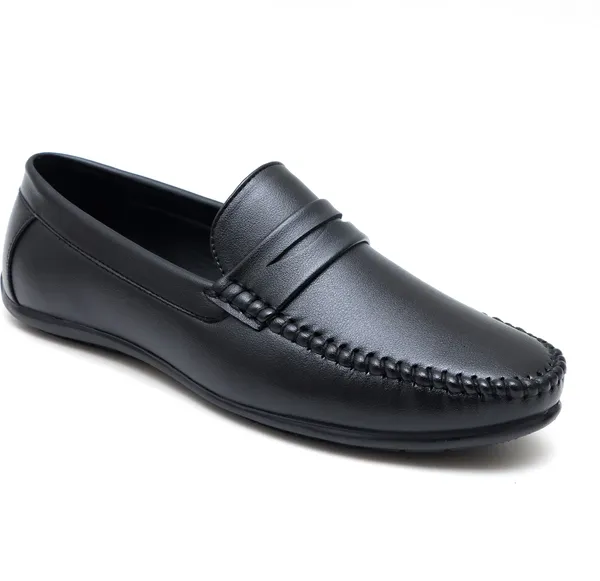 Black_Synthetic_Leather_Loafers_Loafers_For_Men