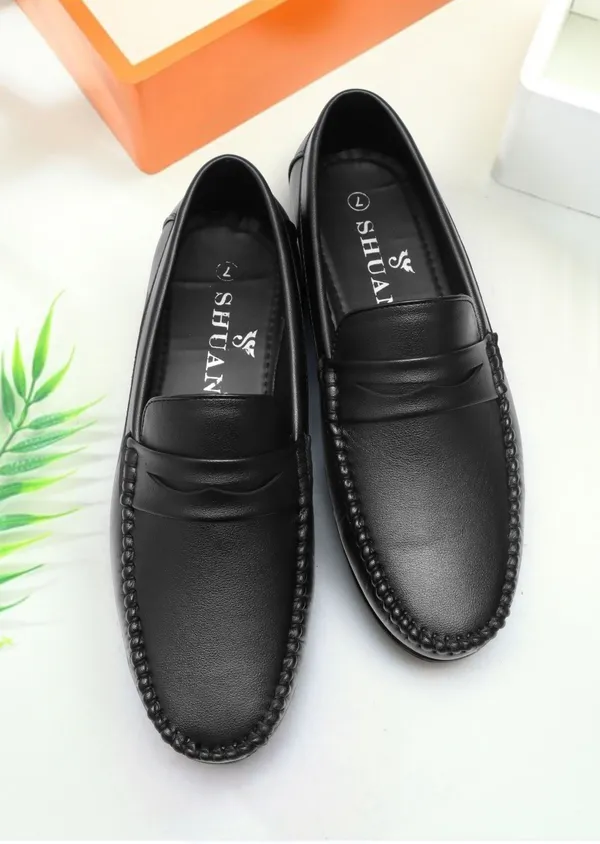 Black_Synthetic_Leather_Loafers_Loafers_For_Men