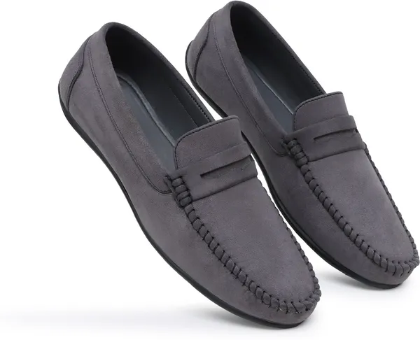 Grey_Synthetic_Leather_Shu3404_Loafers_Loafers_For_Men
