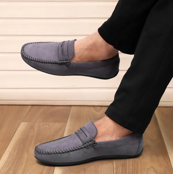 Grey_Synthetic_Leather_Shu3404_Loafers_Loafers_For_Men