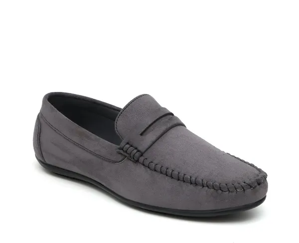 Grey_Synthetic_Leather_Shu3404_Loafers_Loafers_For_Men