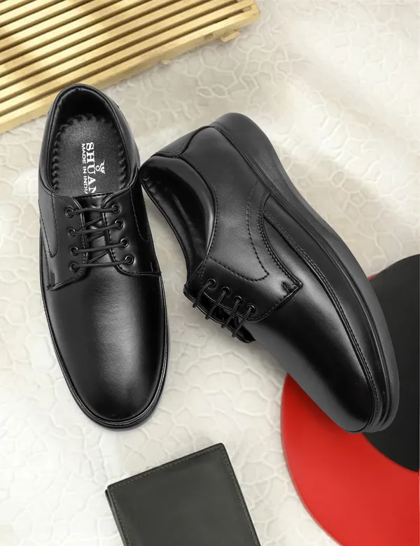 Black_Synthetic_Leather_Lace_Up_Shoes_For_Men