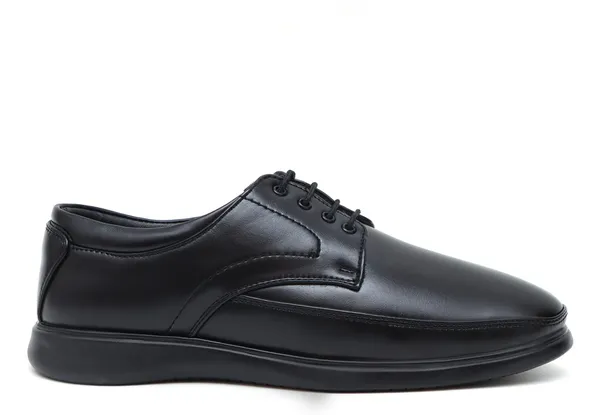 Black_Synthetic_Leather_Lace_Up_Shoes_For_Men