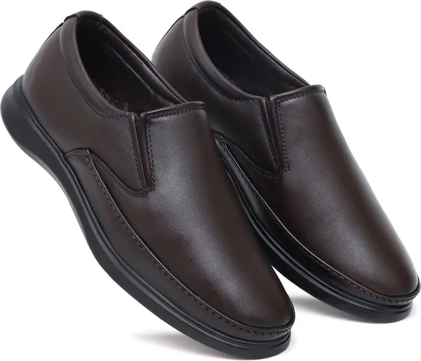 Brown_Synthetic_Leather_Slip_On_Shoes_For_Men