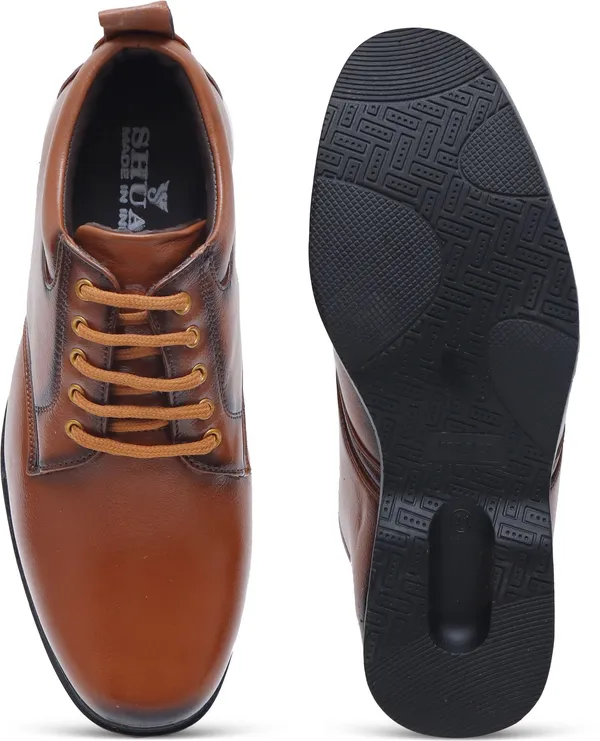 Tan_Synthetic_Leather_Lace_Up_Shoes_For_Men