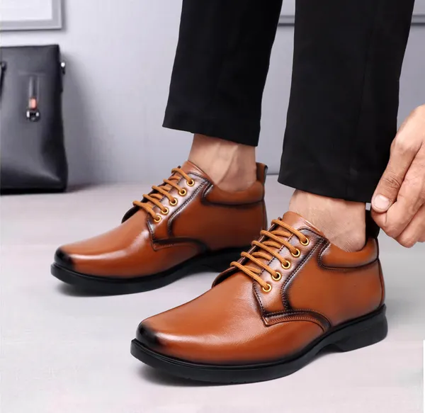 Tan_Synthetic_Leather_Lace_Up_Shoes_For_Men
