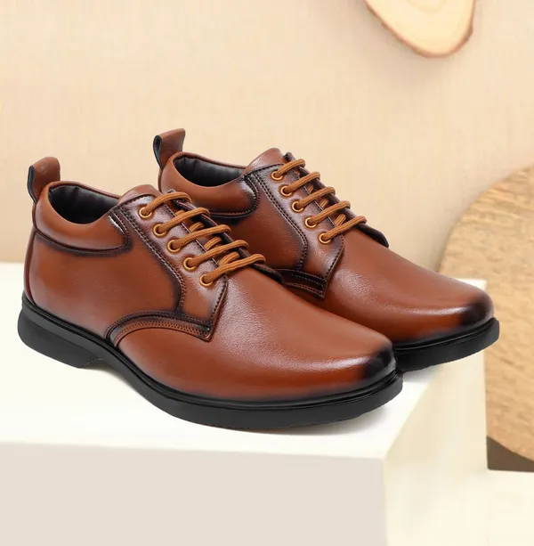 Tan_Synthetic_Leather_Lace_Up_Shoes_For_Men