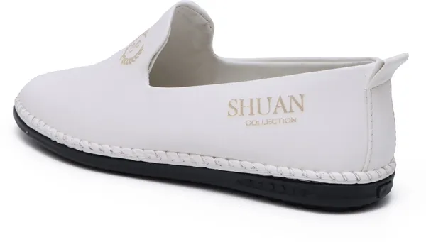 White_Synthetic_Leather_Loafers_Loafers_For_Men