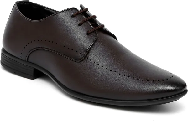 Brown_Synthetic_Leather_Derby_Shoes_For_Men