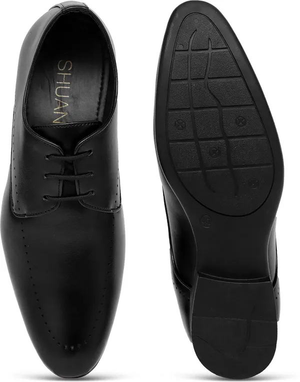 Black_Synthetic_Leather_Derby_Shoes_For_Men