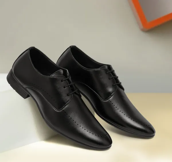 Black_Synthetic_Leather_Derby_Shoes_For_Men