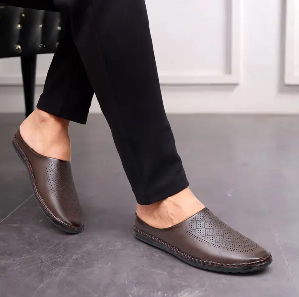 Brown_Synthetic_Leather_Mocassin_Shoes_For_Men