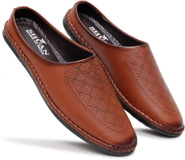 Tan_Synthetic_Leather_Mocassin_Shoes_For_Men
