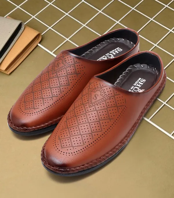 Tan_Synthetic_Leather_Mocassin_Shoes_For_Men