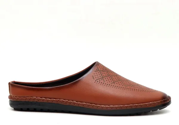 Tan_Synthetic_Leather_Mocassin_Shoes_For_Men