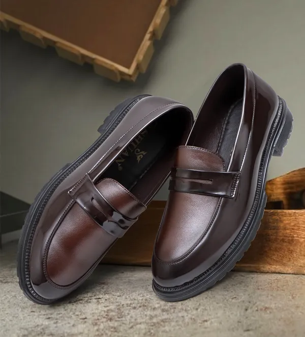 Brown_Synthetic_Leather_Slip_On_Shoes_For_Men