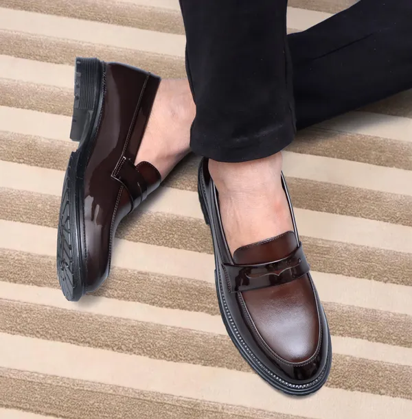 Brown_Synthetic_Leather_Slip_On_Shoes_For_Men