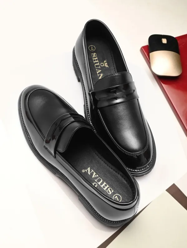 Black_Synthetic_Leather_Slip_On_Shoes_For_Men