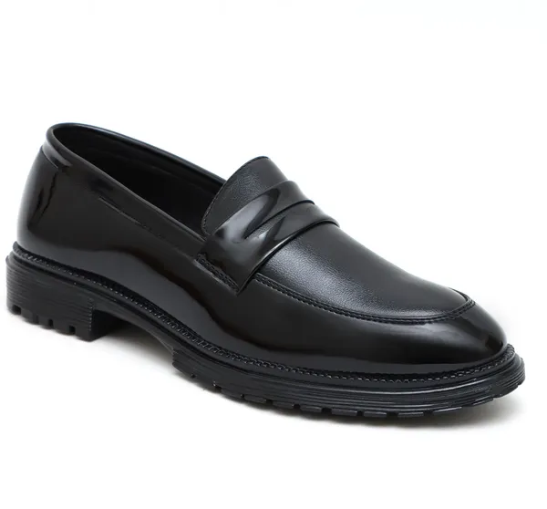 Black_Synthetic_Leather_Slip_On_Shoes_For_Men